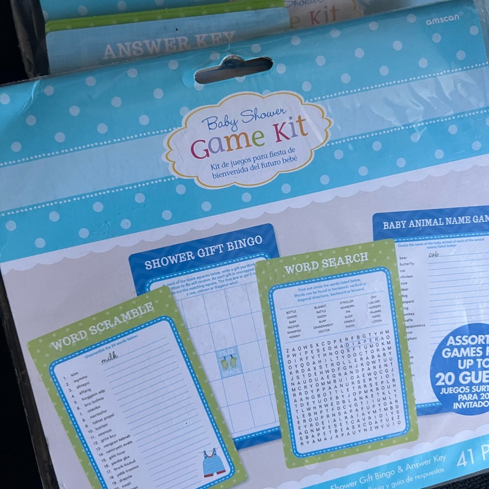 baby shower game kit
